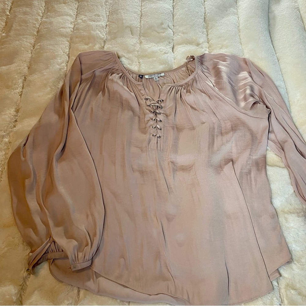 Jennifer Lopez Blush Color Blouse Size M